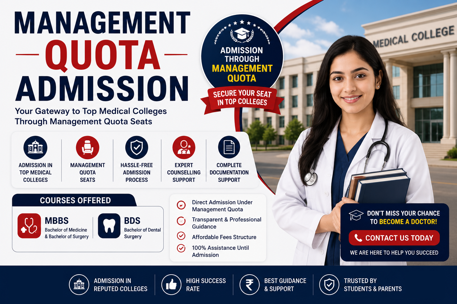 Management Quota Admission Classes